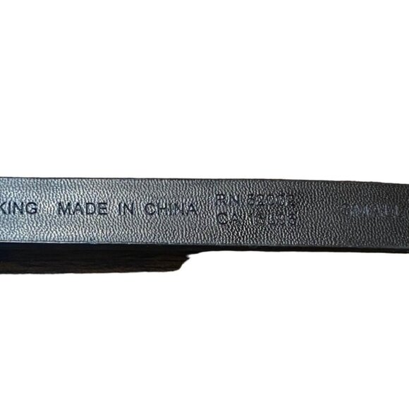 Vtg Liz Claiborne Jeweled Buckle Black Leather Blend Belt Women S Waist 27"-31" - Picture 5 of 10